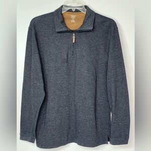 Hudson River Men's Large Long Sleeve 1/4 Zip Pullover‎ Heather Gray